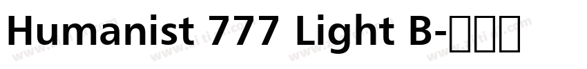 Humanist 777 Light B字体转换